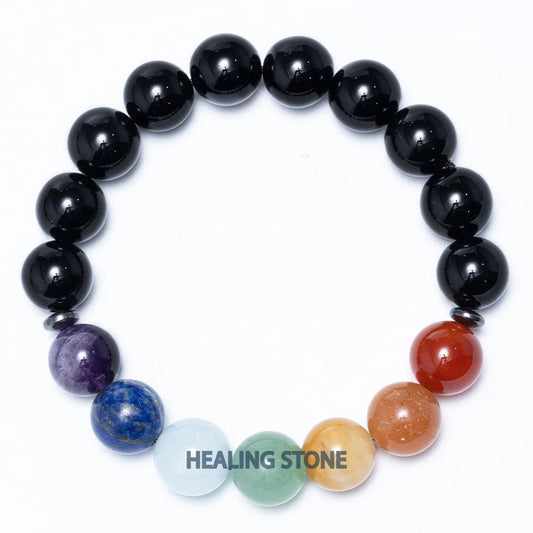 සප්ත චක්ර සහ කළු ඔනික්ස් පාෂාණ පළඳනාව