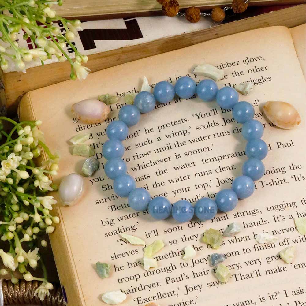 Blue Angelite Stone Bracelet