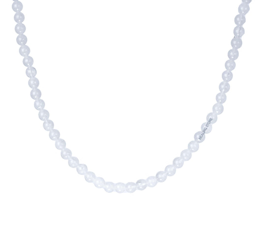 White Jade Stone Necklace 28inch